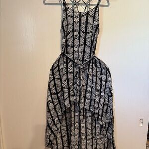 Pre Loved Hem & Thread Black and White Halter Sundress